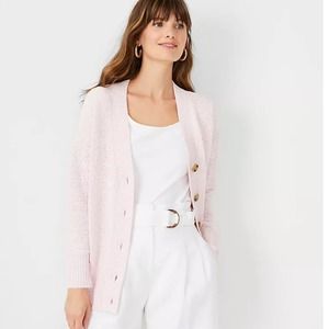 Ann Taylor Pink Cardigan Sweater